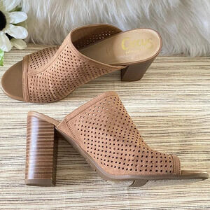 Circus by Sam Edelman Womens Tan Slip-On Open Toe Clog Sandals US 9.5 Boho